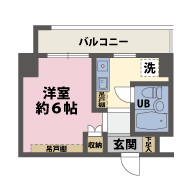 1Kの間取図